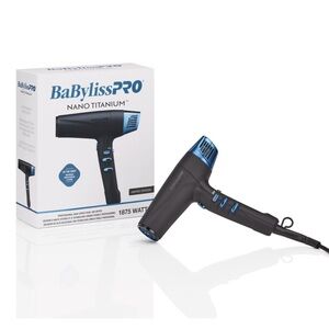 NWB BaBylissPRO Nano Titanium Limited Edition Hair Dryer - Black and Blue